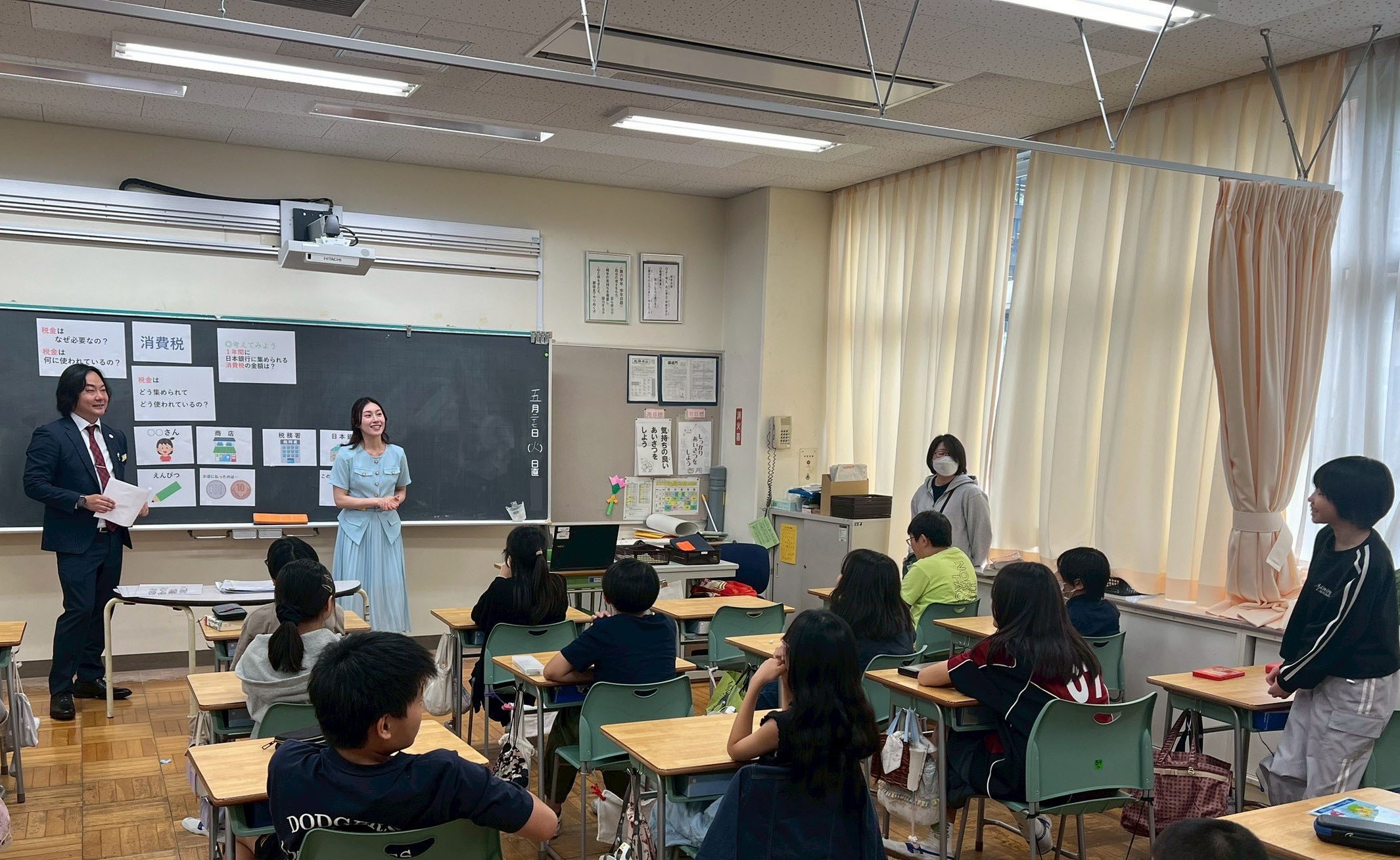 租税教室　於：港区立御成門小学校