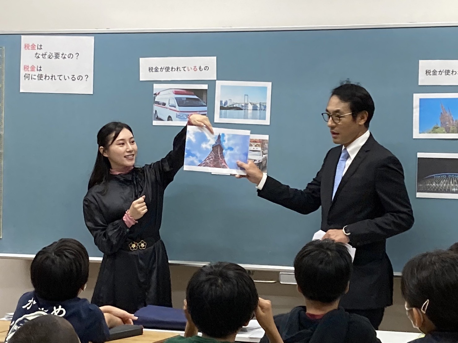 租税教室　於：港区立芝浜小学校